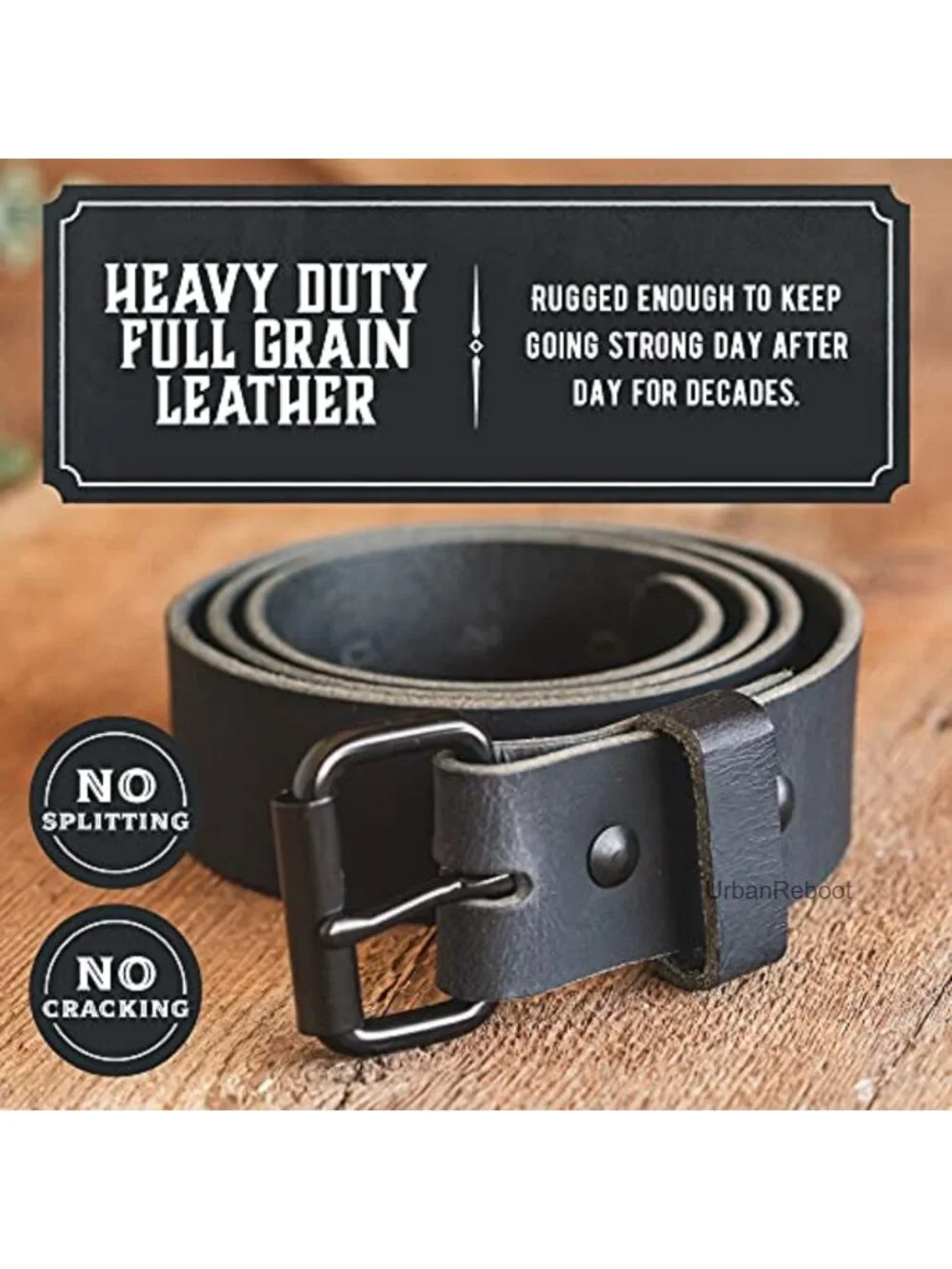 Men's Full Grain Leather Belt - 1.5